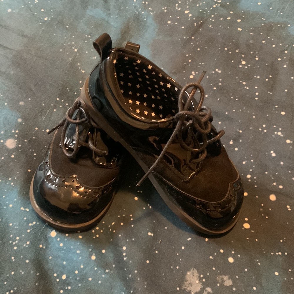 H&M toddler black patent dress up shoes size C6.5
